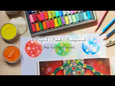 Easy magical bokeh background for your adult colouring pages ✨ 🪄