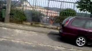 preview picture of video 'Incendio na EB23 de Briteiros S Salvador.'