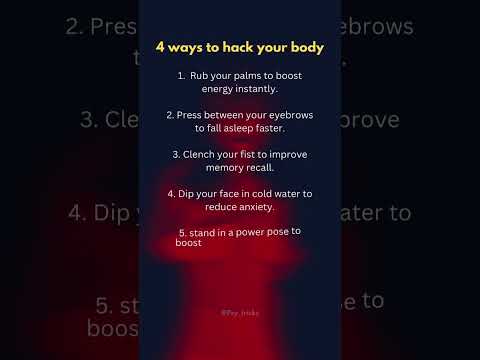 4 Shocking Body Tricks to Hack Your Brain, Sleep & Energy Fast #motivation #psycholgyfacts