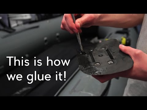 Learn to install Scotty glue on pads or patch your inflatable boat