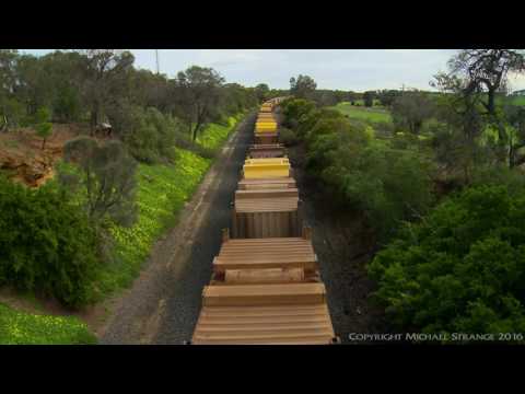 Pacific National Steel Train, top view - PoathTV Australian Trains & Railways