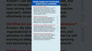 Top Admin Assistant Interview Questions and Answers Guide