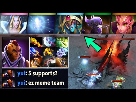 5 SUPPORTS TEAM Megacreep Defense vs 10 Item Anti Mage 40k Gold Lead World Epic Comeback Dota 2