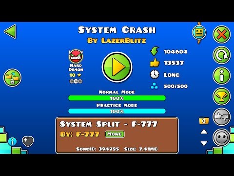 Geometry Dash | Demon 10★ | System Crash by Lazerblitz