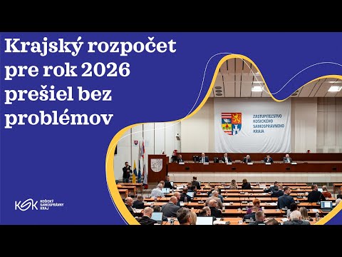 1. fotografia fotogalérie Aktuality / Župa bude v roku 2026 hospodáriť s rozpočtom vyše 575,3 milióna eur - video