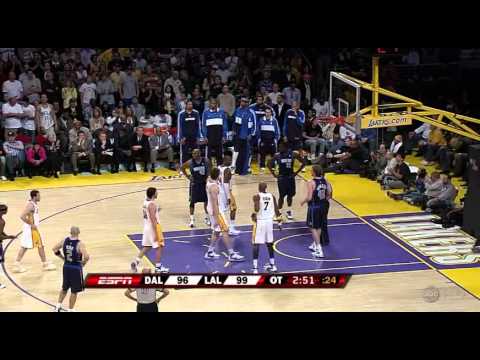 03 02 2008   mavericks vs  lakers   kobe trash talk to dirk