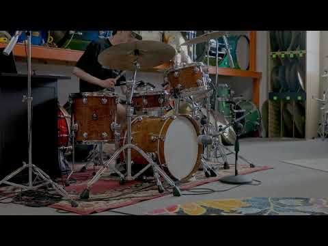 Natal Natural Bubinga Bop Drum Set 14x18 8x12 14x14 and 5x13 image 25