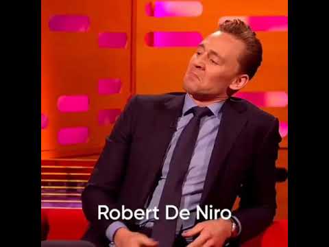 Tom Hiddleston does crazy Robert de niro impressions....More on the channel.
