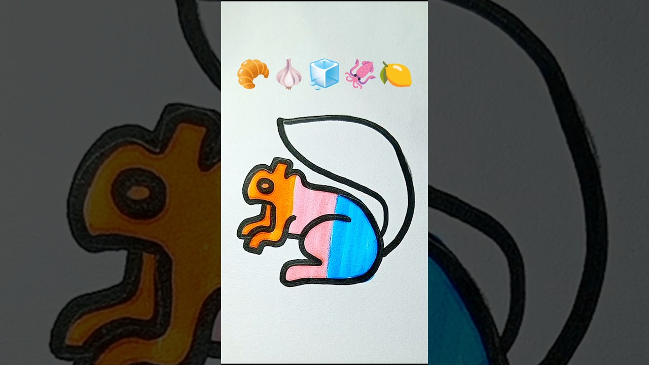 🥐🧄🧊🦑🍋 satisfying creative art #satisfying #creativeart #trending #ytshorts #viralshort #ahorts #art