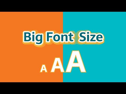 Text size, Change font size