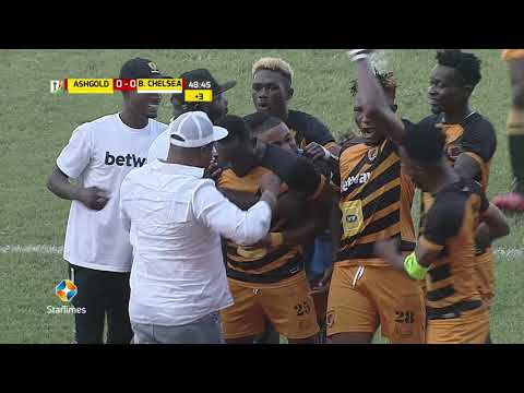 MTN FA CUP: ERIC ESSO OF ASHANTI GOLD SCORES FROM A FREE KICK AGAINST BEREKUM CHELSEA (SEMI-FINAL)