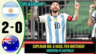Download lagu CUPLIKAN GOL & HASIL FIFA MATCHDAY 2023 TADI MALAM ~    ARGENTINA VS AUSTRALIA. mp3