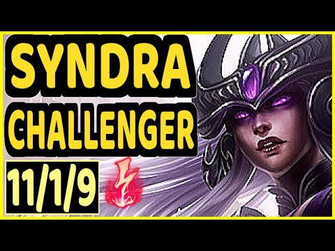GREVTHAR (SYNDRA) - 11/1/9 KDA CHALLENGER GAMEPLAY - BR