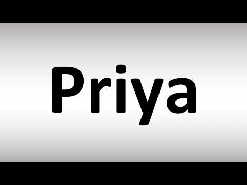 How to Pronounce Priya
