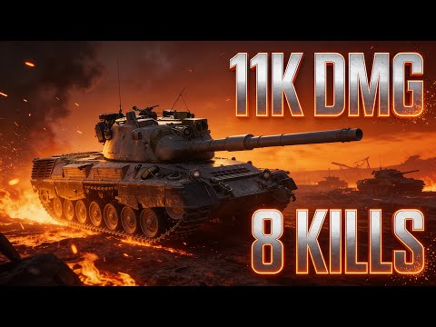 World Of Tanks 2.0 : Leopard 1 : 11K Damage : 8 Kills