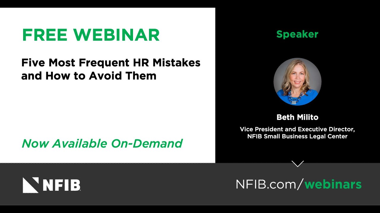 Five Most Frequent HR Mistakes | NFIB Webinar