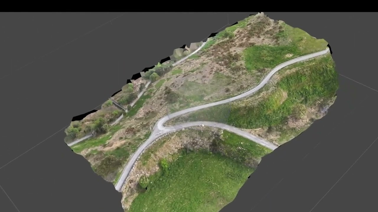 Vídeo de modelo 3D y fotogrametría con drones