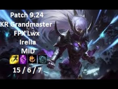 FPX Lwx - Irelia vs Syndra - KR Grandmaster 589 LP