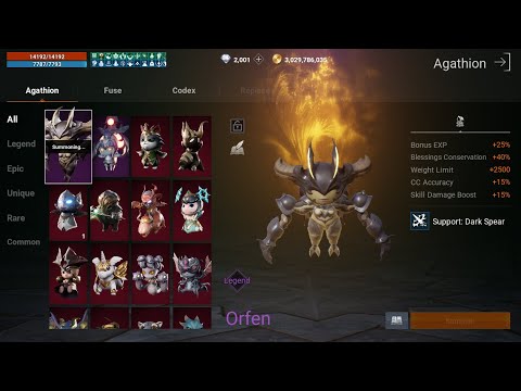 Lineage2M Legend Class & Agathion Fuse 48 gacha