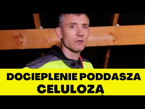 OCIEPLENIE PODDASZA CELULOZĄ  . Dom do 100m2