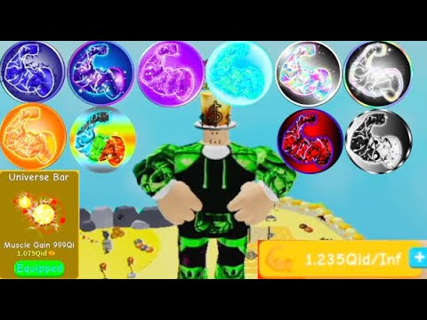 Stages 10-19 + Universe Bar! Roblox Lifting Simulator