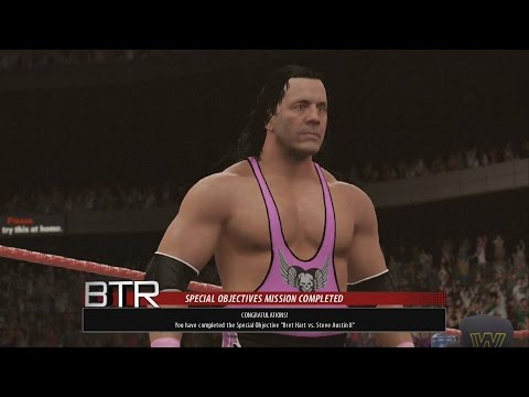 WWE 2K16 2K Showcase Special Objectives Bret Hart vs Steve Austin II Wrestlemania 13