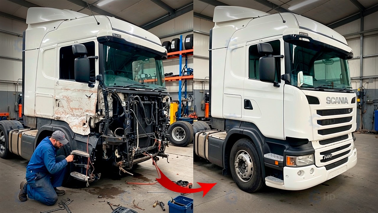 Expert Mechanic SAVES a Completely DESTROYED Scania Truck From Start to Finish