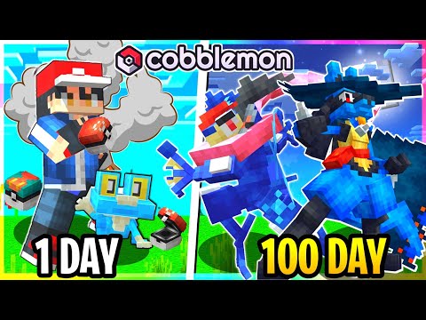 i Spend 100 Days In Cobblemon Against My Rival..... Minecraft Pokemon