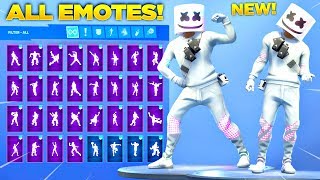 *NEW* MARSHMELLO SKIN SHOWCASE WITH ALL FORTNITE DANCES &amp; NEW EMOTES! (Fortnite Season 7 Skin)