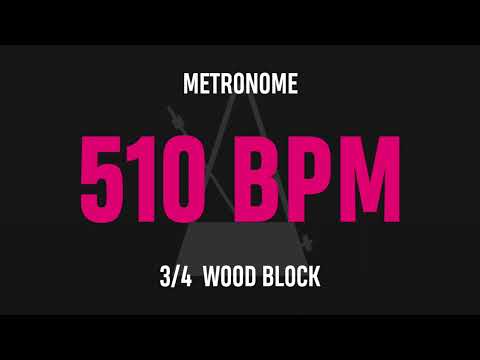 510 BPM 3/4 - Best Metronome (Sound : Wood block)