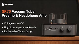 Introdução e demonstração do pré-amplificador de fone de ouvido/válvula de vácuo Fosi Audio GR70