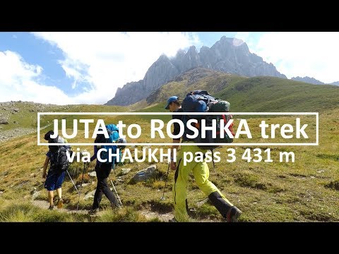 JUTA to ROSHKA trek via Chaukhi pass (3 431 m) [Drone + GoPro] Caucasus mountains Georgia