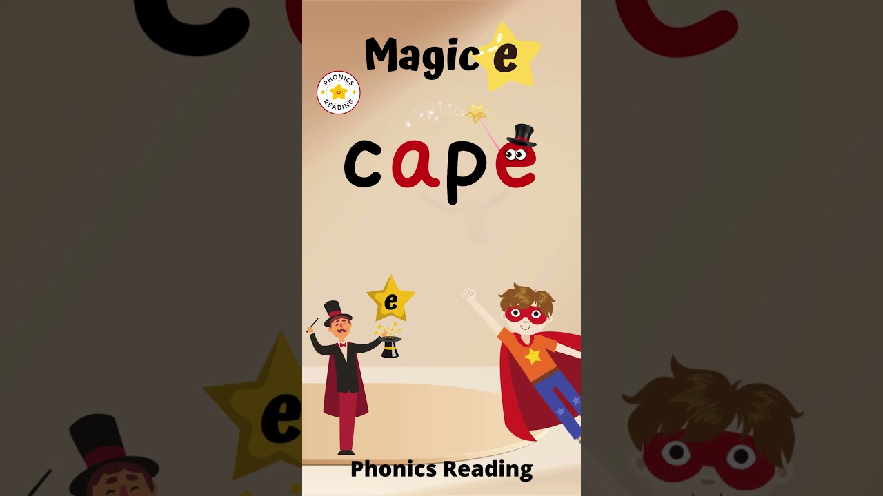 Reading Practice with Phonics | Magic e word | Long Vowel Sound Word | Cap - Cape