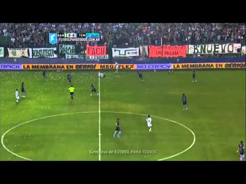 Tremenda patada de Aguirre. Banfield 0 - Temperley 0. Fecha 1. Primera División 2015. FPT.