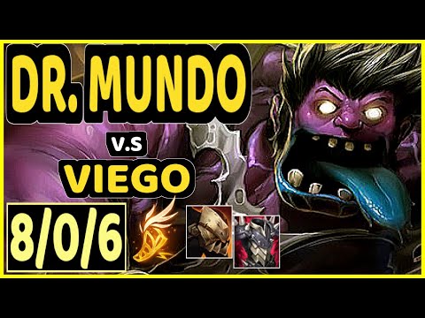 DR. MUNDO vs VIEGO - 8/0/6 KDA JUNGLE GAMEPLAY - NA Ranked MASTER