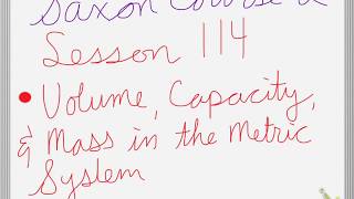 Saxon Course 2 Lesson 114
