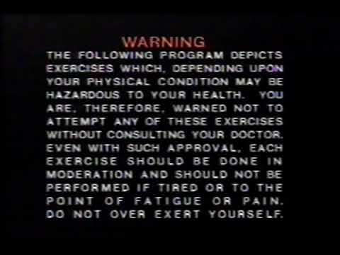 Aerobicise opening disclaimer, 1983