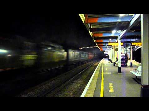 34067 Tangmere sort of wheezes through Raynes Park  Up Dorset Coast Express  13 Sep 2012