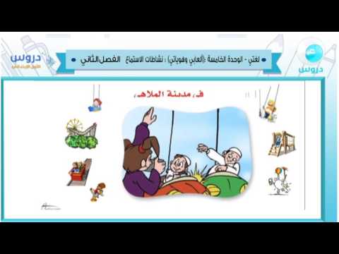 الاول الابتدائي| الفصل الدراسي الثاني 1438 | لغتي |الوحدة الخامسة:العابي وهوياتي:نشاطات الاستماع