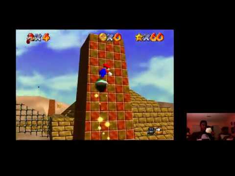 Super Mario 64 100% playthrough pt56 - Stand Tall on the Four Pillars