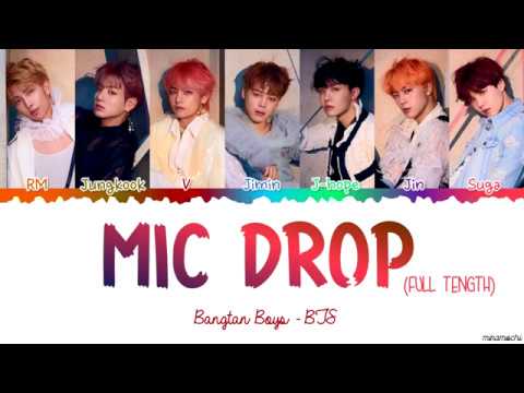 [Full Length Edition] BTS  - MIC DROP (Steve Aoki Remix) Lyrics [Color Coded Han_Rom_Eng]