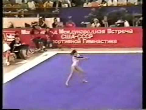 Chelle Stack - 1988 USA vs USSR - Floor Exercise