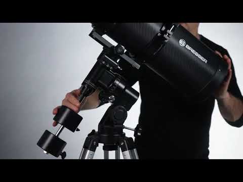 Телескоп Bresser Pluto II 114/500 EQ Carbon с солнечным фильтром и адаптером для смартфона (4614500) - фото 1 - id-p1335390696