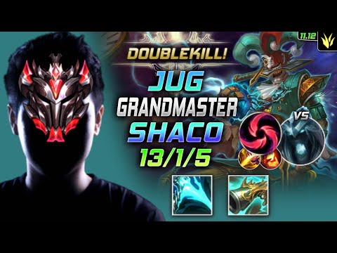 GrandMaster Shaco Jungle vs Karthus - 천상계 장인 정글 샤코 템트리 룬 정수 칼날비 シャコ Шако 恶魔小丑 薩科 - LOL KR 11.12