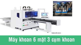 Máy khoan 6 mặt 3 CỤM KHOAN HT-6SIDED-R, tốc độ khoan gấp đôi