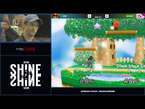 Shine 2019 - DFX (Captain Falcon) Vs. Spongy (Kirby) Super Smash Bros. Division 2