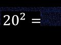 20 exponent 2 , number raised to the power, number above the number