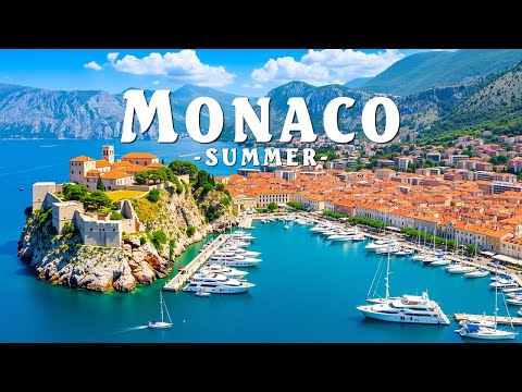Glamorous Summer in Monaco 4K 🏎️ Luxury Yachts, Cliffside Views & Riviera Elegance