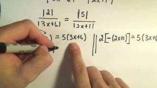 Solving Absolute Value Equations Containing TWO Absolute Value Expressions - Example 3