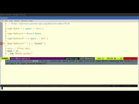Why you get # Type vs Type kind errors in PureScript